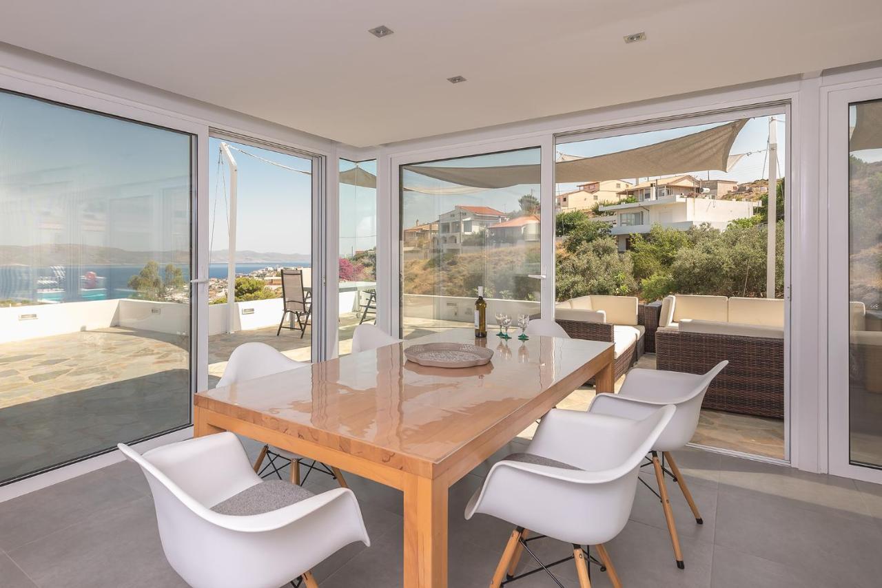 Villa Luna Private Heated Hydro Pool Bbq Beach 4Min Agia Marina Mikrolimanou Luaran gambar