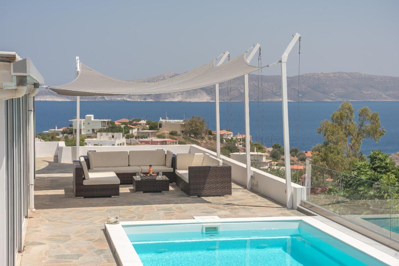 Villa Luna Private Heated Hydro Pool Bbq Beach 4Min Agia Marina Mikrolimanou Luaran gambar