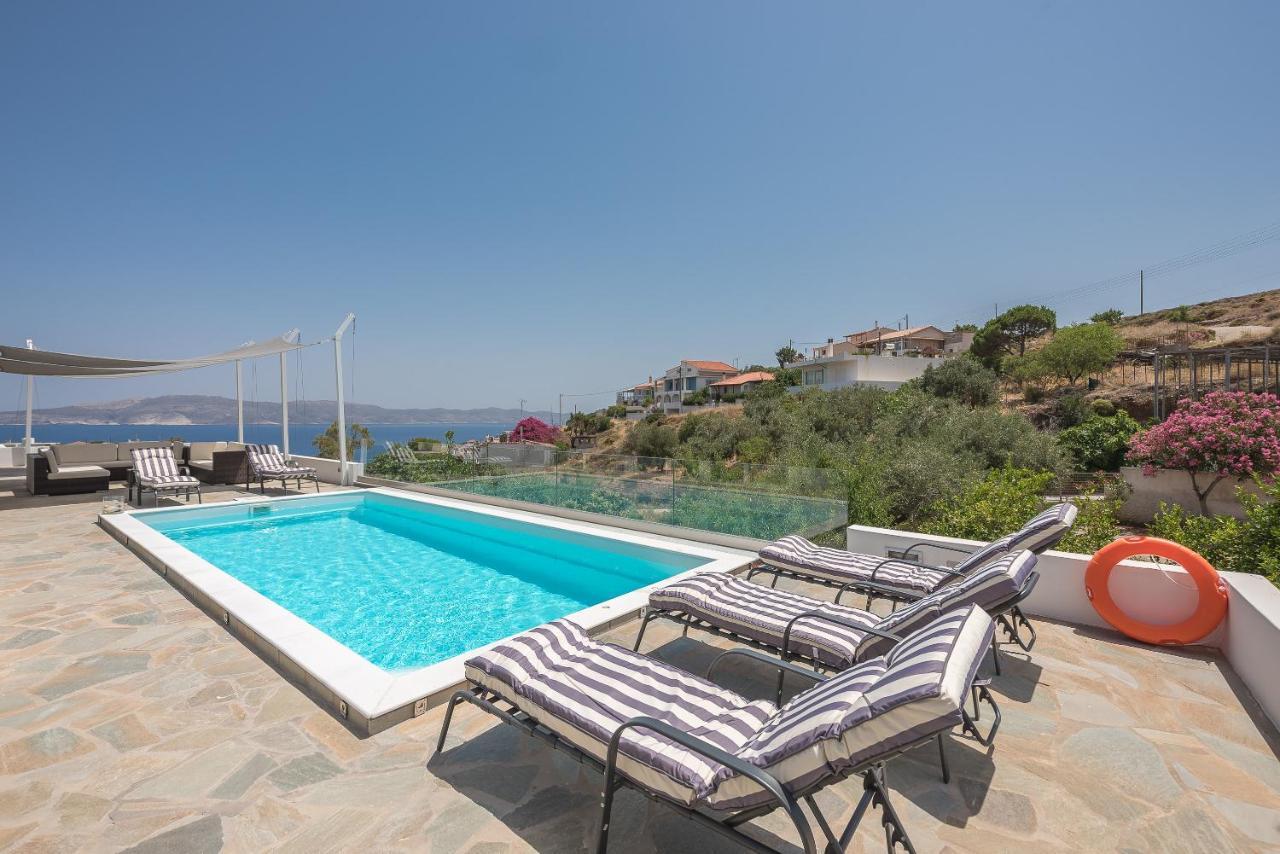 Villa Luna Private Heated Hydro Pool Bbq Beach 4Min Agia Marina Mikrolimanou Luaran gambar