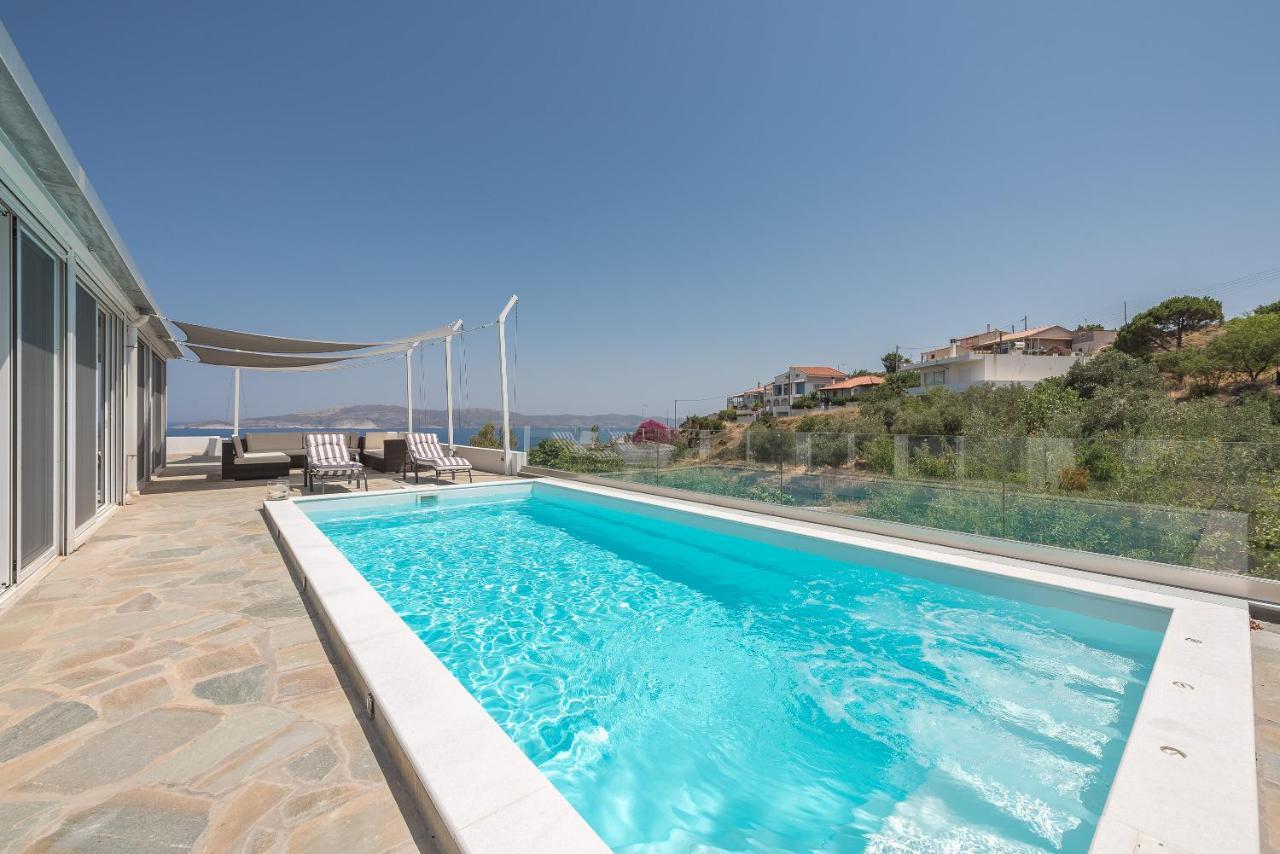 Villa Luna Private Heated Hydro Pool Bbq Beach 4Min Agia Marina Mikrolimanou Luaran gambar