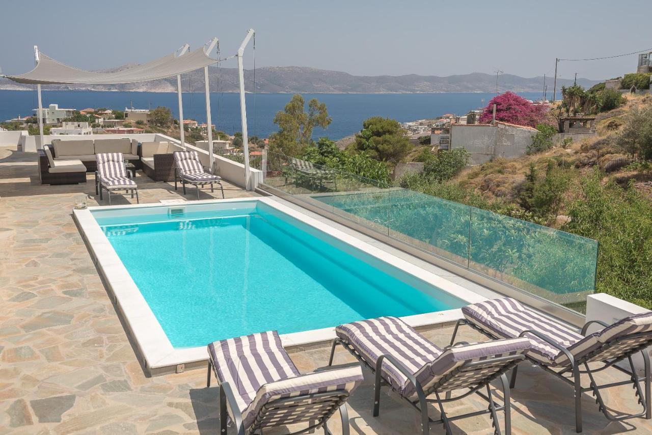 Villa Luna Private Heated Hydro Pool Bbq Beach 4Min Agia Marina Mikrolimanou Luaran gambar
